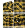 image:imageCOOFANDY Mens Flannel Plaid Shirts Long Sleeve Casual Button Down Shirt with PocketsYellow
