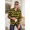 image:imageCOOFANDY Mens Flannel Plaid Shirts Long Sleeve Casual Button Down Shirt with PocketsYellow
