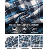 image:imageCOOFANDY Mens Flannel Shirts Long Sleeve Button Down Plaid Shirt Lightweight ShirtBlue  Navy Blue