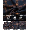 image:imageCOOFANDY Mens Flannel Shirts Long Sleeve Button Down Plaid Shirt Lightweight ShirtOrange Navy Blue