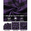 image:imageCOOFANDY Mens Flannel Shirts Long Sleeve Button Down Plaid Shirt Lightweight ShirtPurple  Black