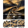 image:imageCOOFANDY Mens Flannel Shirts Long Sleeve Button Down Plaid Shirt Lightweight ShirtYellownavy Blue