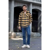 image:imageCOOFANDY Mens Flannel Shirts Long Sleeve Button Down Plaid Shirt Lightweight ShirtYellownavy Blue