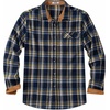 image:imageCOOFANDY Mens Flannel Shirts Long Sleeve Button Down Shirt Casual Shirts Work Shirts for MenDark Blue