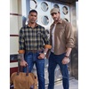 image:imageCOOFANDY Mens Flannel Shirts Long Sleeve Button Down Shirt Casual Shirts Work Shirts for MenDark Blue
