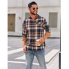 image:imageCOOFANDY Mens Flannel Shirts Long Sleeve Button Down Shirt Casual Shirts Work Shirts for MenHomestead Plaid