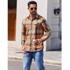 image:imageCOOFANDY Mens Flannel Shirts Long Sleeve Button Down Shirt Casual Shirts Work Shirts for MenKhaki