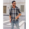 image:imageCOOFANDY Mens Flannel Shirts Long Sleeve Button Down Shirt Casual Shirts Work Shirts for MenMidnight Water Plaid