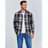 image:imageCOOFANDY Mens Flannel Shirts Long Sleeve Button Down Shirt Casual Shirts Work Shirts for MenMidnight Water Plaid
