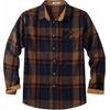 image:imageCOOFANDY Mens Flannel Shirts Long Sleeve Button Down Shirt Casual Shirts Work Shirts for MenNavy and Brown