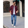 image:imageCOOFANDY Mens Flannel Shirts Long Sleeve Button Down Shirt Casual Shirts Work Shirts for MenRed