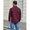 image:imageCOOFANDY Mens Flannel Shirts Long Sleeve Button Down Shirt Casual Shirts Work Shirts for MenRed