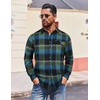 image:imageCOOFANDY Mens Flannel Shirts Long Sleeve Button Down Shirt Casual Shirts Work Shirts for MenRoyal Blue Black