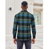 image:imageCOOFANDY Mens Flannel Shirts Long Sleeve Button Down Shirt Casual Shirts Work Shirts for MenRoyal Blue Black