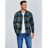 image:imageCOOFANDY Mens Flannel Shirts Long Sleeve Button Down Shirt Casual Shirts Work Shirts for MenRoyal Blue Black