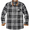 image:imageCOOFANDY Mens Flannel Shirts Long Sleeve Button Down Shirt Casual Shirts Work Shirts for MenWhiteBlack Plaid