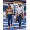 image:imageCOOFANDY Mens Flannel Shirts Long Sleeve Button Down Shirt Casual Shirts Work Shirts for MenWine Red
