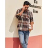 image:imageCOOFANDY Mens Flannel Shirts Long Sleeve Button Down Shirt Casual Shirts Work Shirts for MenWine Red