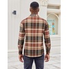 image:imageCOOFANDY Mens Flannel Shirts Long Sleeve Button Down Shirt Casual Shirts Work Shirts for MenWine Red