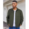 image:imageCOOFANDY Mens Flannel Shirts Long Sleeve Casual Cotton Plaid Button Down Shirt Jacket with PocketsArmy Green