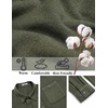 image:imageCOOFANDY Mens Flannel Shirts Long Sleeve Casual Cotton Plaid Button Down Shirt Jacket with PocketsArmy Green