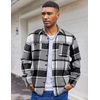 image:imageCOOFANDY Mens Flannel Shirts Long Sleeve Casual Cotton Plaid Button Down Shirt Jacket with PocketsBlack