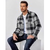 image:imageCOOFANDY Mens Flannel Shirts Long Sleeve Casual Cotton Plaid Button Down Shirt Jacket with PocketsBlack