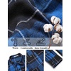 image:imageCOOFANDY Mens Flannel Shirts Long Sleeve Casual Cotton Plaid Button Down Shirt Jacket with PocketsBlackblue Plaid