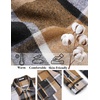 image:imageCOOFANDY Mens Flannel Shirts Long Sleeve Casual Cotton Plaid Button Down Shirt Jacket with PocketsBlackkhaki Plaid