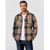 image:imageCOOFANDY Mens Flannel Shirts Long Sleeve Casual Cotton Plaid Button Down Shirt Jacket with PocketsBlackorange Plaid