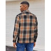 image:imageCOOFANDY Mens Flannel Shirts Long Sleeve Casual Cotton Plaid Button Down Shirt Jacket with PocketsBlackorange Plaid