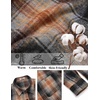 image:imageCOOFANDY Mens Flannel Shirts Long Sleeve Casual Cotton Plaid Button Down Shirt Jacket with PocketsBlackorange Plaid