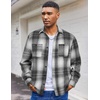 image:imageCOOFANDY Mens Flannel Shirts Long Sleeve Casual Cotton Plaid Button Down Shirt Jacket with PocketsGraphite Black