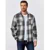 image:imageCOOFANDY Mens Flannel Shirts Long Sleeve Casual Cotton Plaid Button Down Shirt Jacket with PocketsGraphite Black