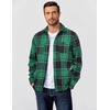 image:imageCOOFANDY Mens Flannel Shirts Long Sleeve Casual Cotton Plaid Button Down Shirt Jacket with PocketsGreenblack Plaid