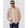 image:imageCOOFANDY Mens Flannel Shirts Long Sleeve Casual Cotton Plaid Button Down Shirt Jacket with PocketsKhaki