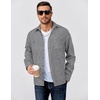 image:imageCOOFANDY Mens Flannel Shirts Long Sleeve Casual Cotton Plaid Button Down Shirt Jacket with PocketsLight Gray