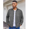 image:imageCOOFANDY Mens Flannel Shirts Long Sleeve Casual Cotton Plaid Button Down Shirt Jacket with PocketsPureblack