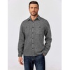 image:imageCOOFANDY Mens Flannel Shirts Long Sleeve Casual Cotton Plaid Button Down Shirt Jacket with PocketsPureblack