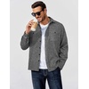 image:imageCOOFANDY Mens Flannel Shirts Long Sleeve Casual Cotton Plaid Button Down Shirt Jacket with PocketsPureblack