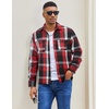 image:imageCOOFANDY Mens Flannel Shirts Long Sleeve Casual Cotton Plaid Button Down Shirt Jacket with PocketsRedblack Plaid