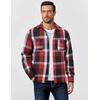 image:imageCOOFANDY Mens Flannel Shirts Long Sleeve Casual Cotton Plaid Button Down Shirt Jacket with PocketsRedblack Plaid