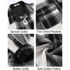 image:imageCOOFANDY Mens Flannel Shirts Long Sleeve Cotton Plaid Shirt Jacket Casual Button Down Shirt with PocketsBlackblock