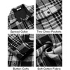 image:imageCOOFANDY Mens Flannel Shirts Long Sleeve Cotton Plaid Shirt Jacket Casual Button Down Shirt with PocketsBlackline