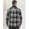 image:imageCOOFANDY Mens Flannel Shirts Long Sleeve Cotton Plaid Shirt Jacket Casual Button Down Shirt with PocketsBlackline