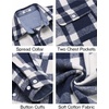 image:imageCOOFANDY Mens Flannel Shirts Long Sleeve Cotton Plaid Shirt Jacket Casual Button Down Shirt with PocketsBlue