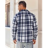 image:imageCOOFANDY Mens Flannel Shirts Long Sleeve Cotton Plaid Shirt Jacket Casual Button Down Shirt with PocketsBlue