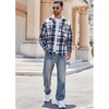 image:imageCOOFANDY Mens Flannel Shirts Long Sleeve Cotton Plaid Shirt Jacket Casual Button Down Shirt with PocketsBlue