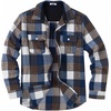 image:imageCOOFANDY Mens Flannel Shirts Long Sleeve Cotton Plaid Shirt Jacket Casual Button Down Shirt with PocketsBlue Plaid