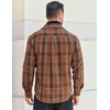 image:imageCOOFANDY Mens Flannel Shirts Long Sleeve Cotton Plaid Shirt Jacket Casual Button Down Shirt with PocketsBrown